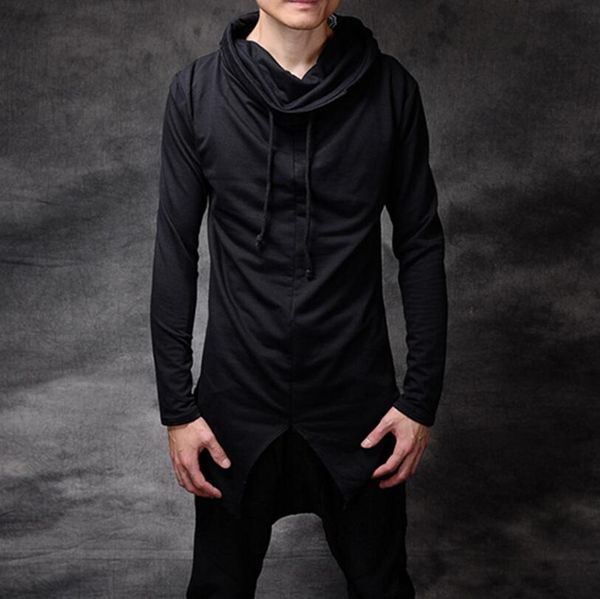 

fake two long-sleeved jacket spring and autumn new korean version of non-mainstream black men's hair stylist fashion coat