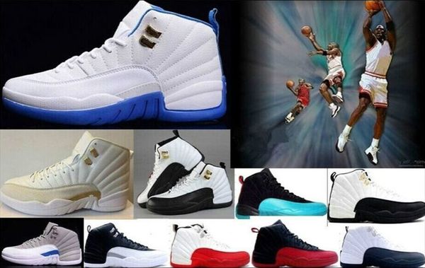 

12 12s flint taxi flu game french blue game gamma blue playoff basketball shoes sneakers women men training shoes 4321567