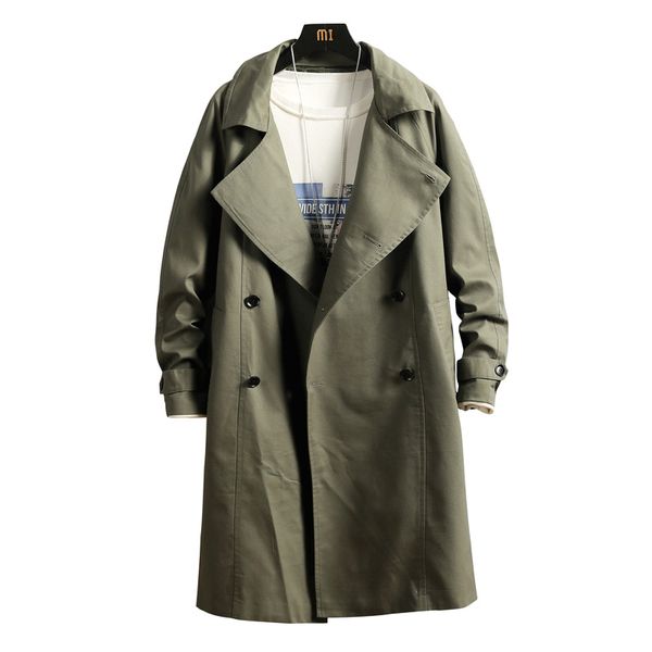 

2019 casual mens windbreaker jackets long trench coat for men spring autumn winter clothes, Tan;black