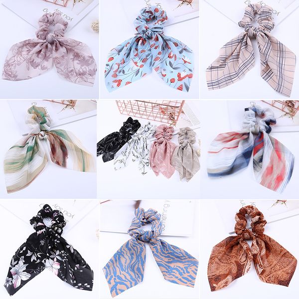 

36 color bow treamer hair ring fa hion ribbon girl hair band crunchie hor etail tie olid headwear hair acce orie 20pc lot