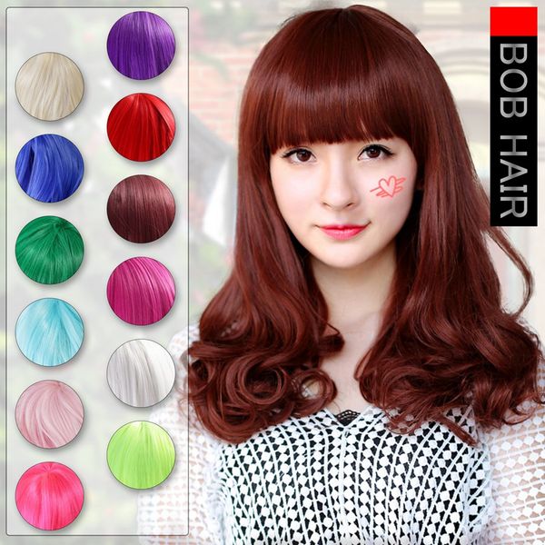 

neitsi 22'' 55cm synthetic long wave bob high temperature fiber lace front wig for women 225g/pc