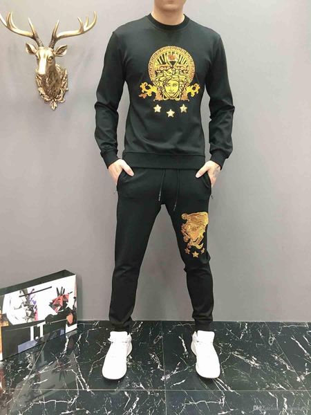 

men's hoodies and sweatshirts sportswear man polo jacket pants jogging jogger sets turtleneck sports tracksuits sweat suits -3xl, Gray