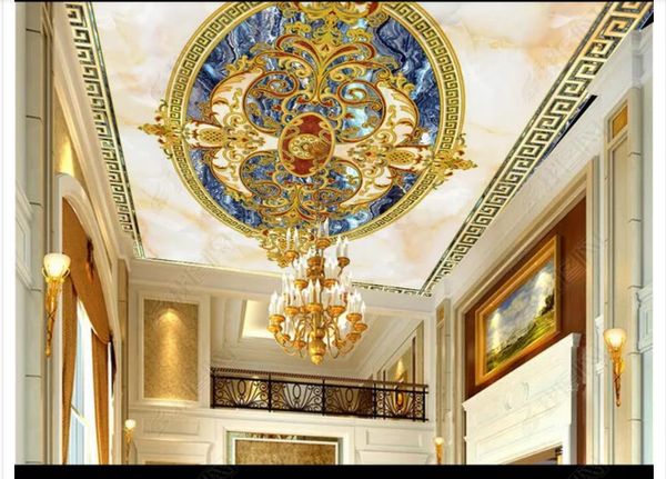 

custom 3d p ceiling zenith interior decorative mural atmospheric hd european-style ceiling zenith european mosaic mural wallpaper