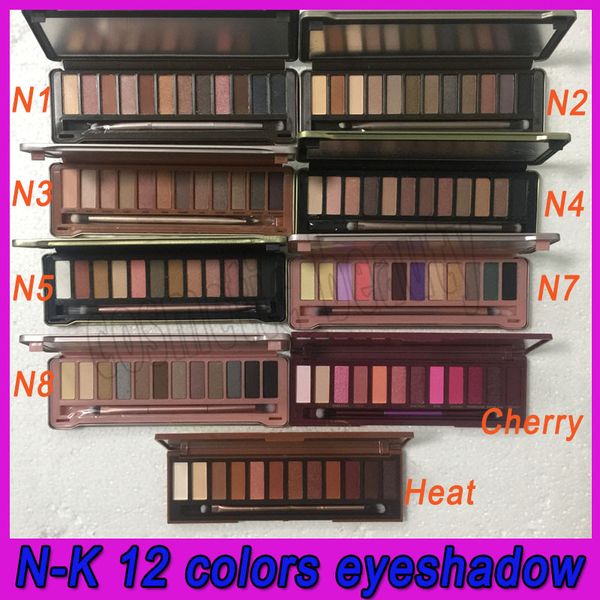 

2018 горячий новейший НЮ макияж глаз тени N1N2N3N4N5N7N8 тепла Eyeshadow классическая палитра теней для век 12 цветов высокой доставленных бесплатная доставка