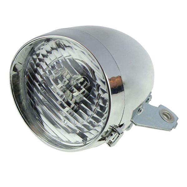 

bike lights retro bicycle accessory front light bracket vintage 3led headlight (silver)
