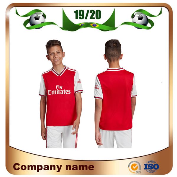 

New 19/20 Kids Kit Gunners home red Soccer jersey 2019 children Club Football uniform Short sleeve customization soccer shirts