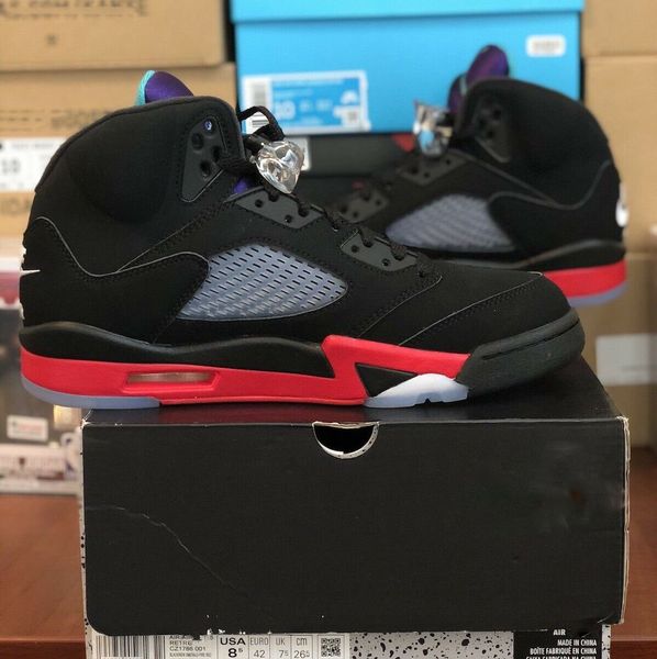 

2020 released 5s authentic 5 3 black fire red grape ice new emerald cz1786-001 mens basketball shoes outdoor sneakers with original box