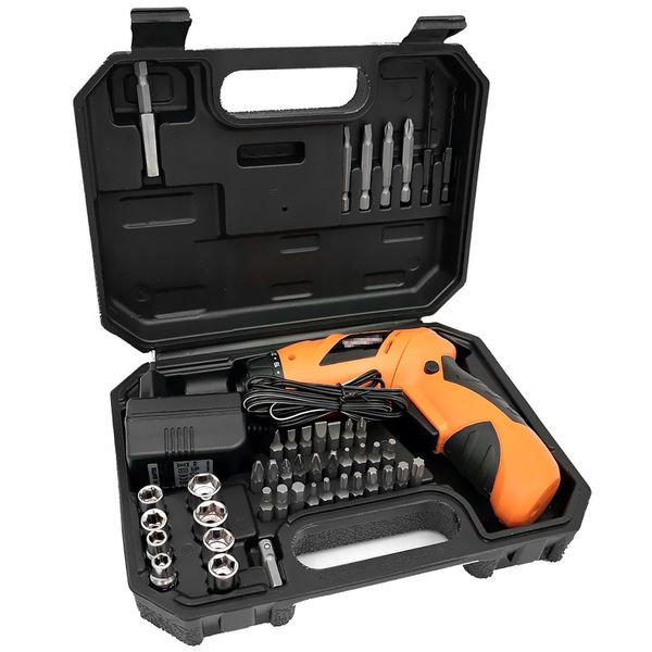 

mini drill electric screwdriver multitools foldable torque control screwdriver set eu adapter with 46 screw bits