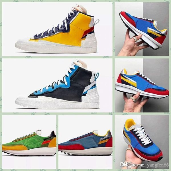 

nldwf2 2019 authentic blazer mid high sacai white black legend blue dunk snow beach ld waffle men basketball shoes bv0072-001 shoes