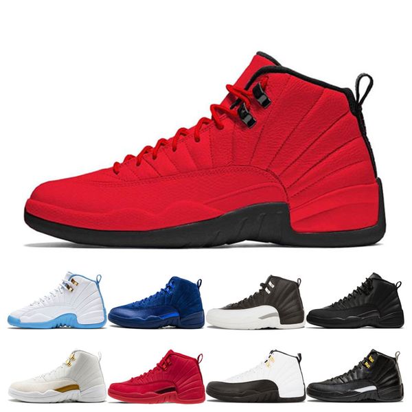 

New 12s Bulls Mens Basketball Shoes o-white black gamma blue taxi College Navy Gamma Blue cherry Bordeaux the master Designer Sport Sneakers