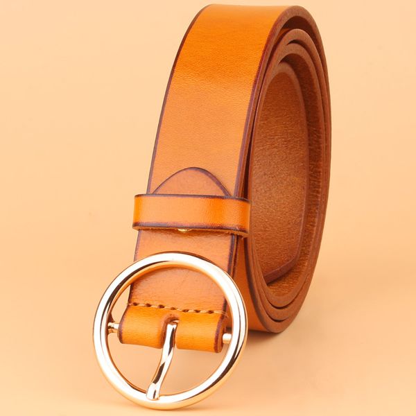 

designer belts women strap genuine leather ladies' belt for jeans skirt girls red pin buckle, Black;brown