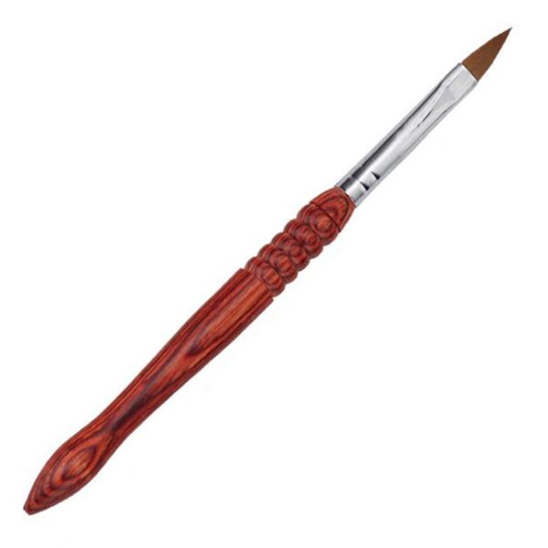 

2 pieces/set nail dotting tool nail art painting brush pen wooden brush uv gel carving pen tool, Silver