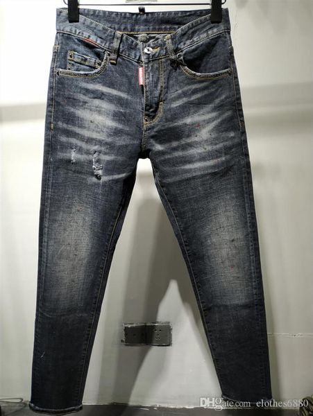 

2020 mens badge blue slim jeans fashion designer skinny washed motocycle denim pants panelled hip hop men designer jeans luxury pants