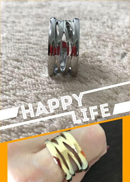 

titanium steel wedding brand designer couple rings for women and men hollow engagement rings for men jewelry gifts fashion accessories, Silver