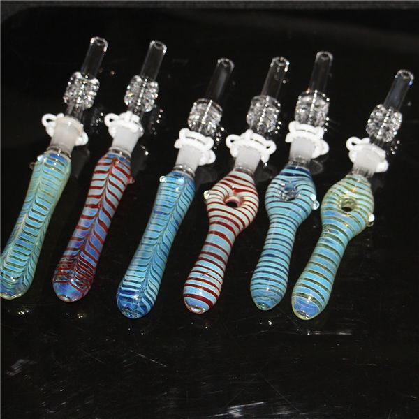 

оптовая 10мм Нектар коллектор комплект с Quartz Совет Мини стекло Труба стекло бом Курительная трубка для DHL бесплатно