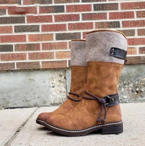 

women boots vintage casual mid calf boots luxury shoes women designers winter shoes warm zip booties, Black