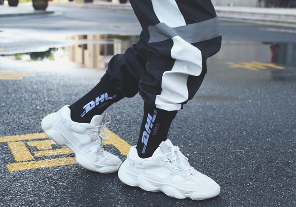 

mens and women brand sock street socks fashion popular logo medium tube luxury socks college of the style dhl skateboard sports medium hose, Black