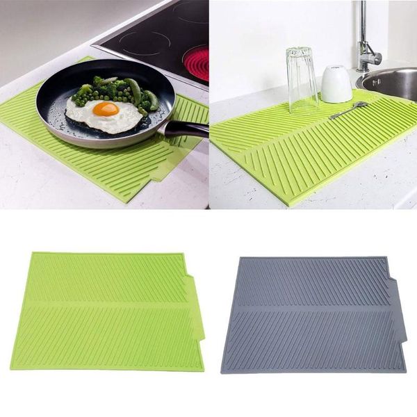 

table runner kitchen antislip drain silicone pad heat insulated storage mat baking cushion accessories