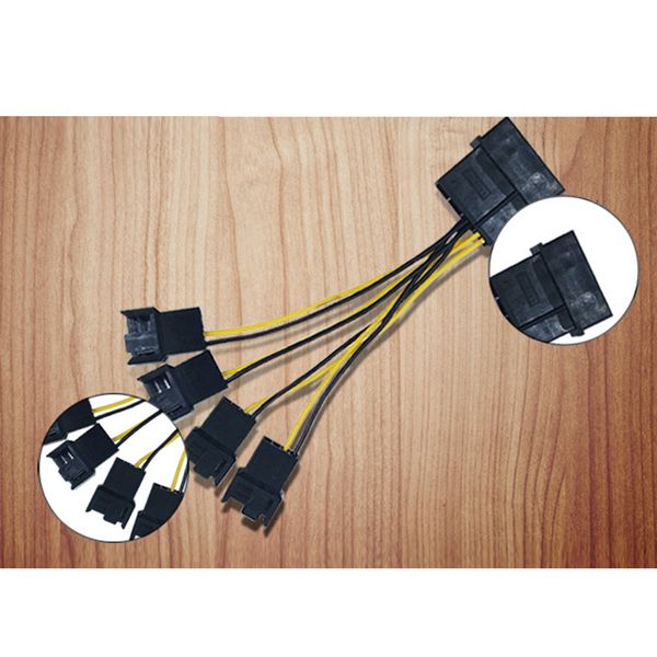 

4inch 4pin to 3pin fans adapter cables 4 way splitters for home office
