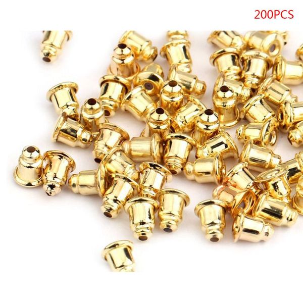 

200 pcs metal hollow earring holder handmade crafts diy jewelry accessories, Golden;silver