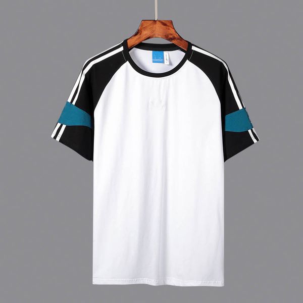 

designer t-shirts for men fashion mens panelled breathable thin shirts 2020 new casual crew neck men clothing 2 styles size m-4xl, White;black