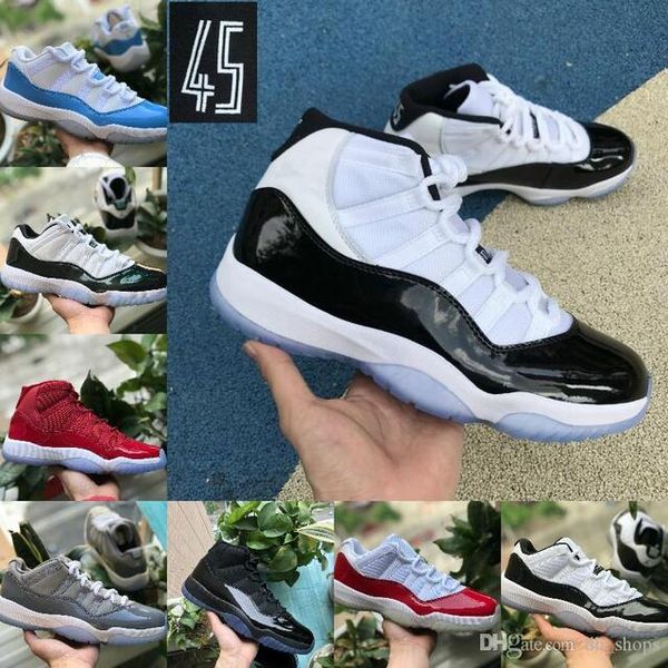

11 11s basketball shoes sneakers bred concord space jam platinum tint playoffs blackout red 2020 new arrival men women trainers shoes