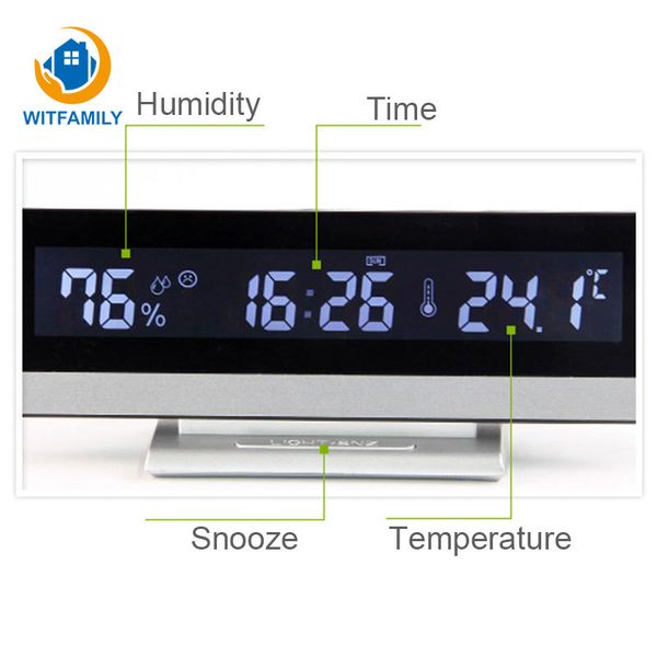 

electronic battery desk temperature humidity clock home digital lcd big large screen led display electronic alarm clock