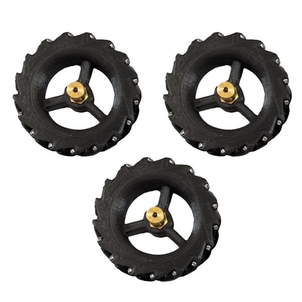 

3 piece omnidirectional wheel methmn car with coupling - black