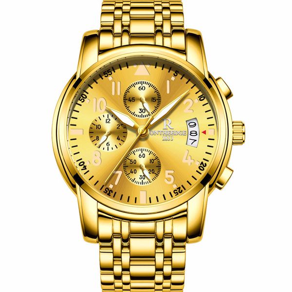 

rzy038 мужские наручные часы класса люкс высшего качества, полный полный из нержавеющей стали, автоматические механические мужские наручные, Slivery;brown