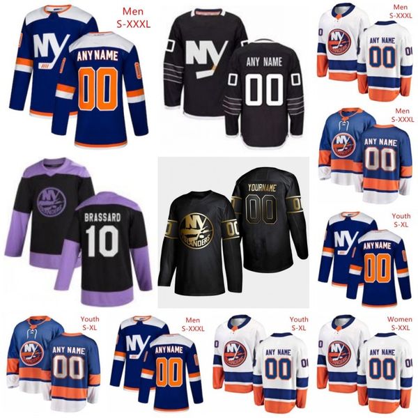 

custom new york islanders 13 mathew barzal 55 johnny boychuk 6 ryan pulock 53 casey cizikas 27 anders lee men women kids youth hockey jersey, Black;red