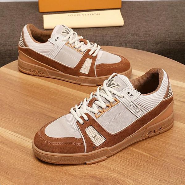 

luxury designer lv fashion men shoes trianers sneakers scarpe da uomo luxury mens shoes casual chaussures pour hommes fashion sneake, Black