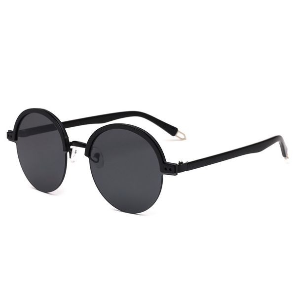 

9 color round half frame sunglasses trend retro sunglasses 2019 new colorful personality sunglasses wholesale ing, White;black