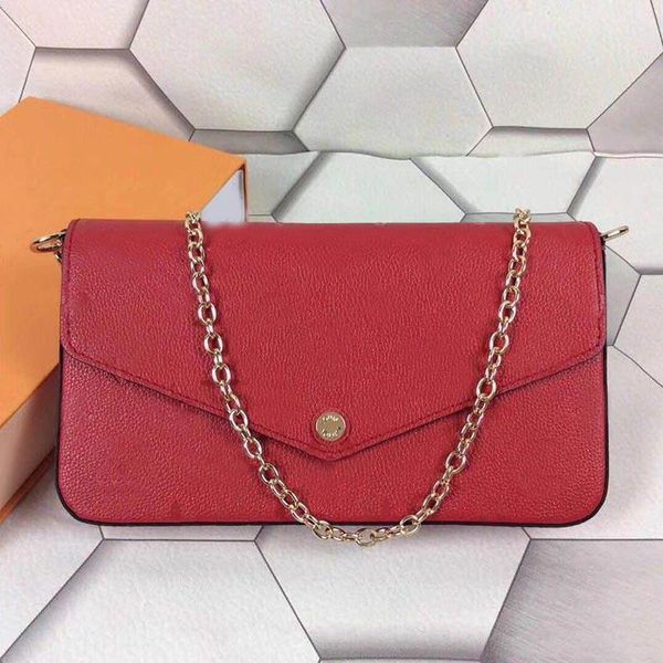 

desiogner-levening bag purse 3pcs embossed classical woc chain strap shoulder crossbody women designer wallets ladies purses bag with box