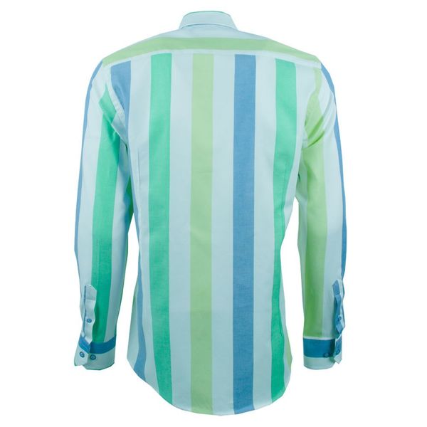 

colorful striped men's shirt, White;black