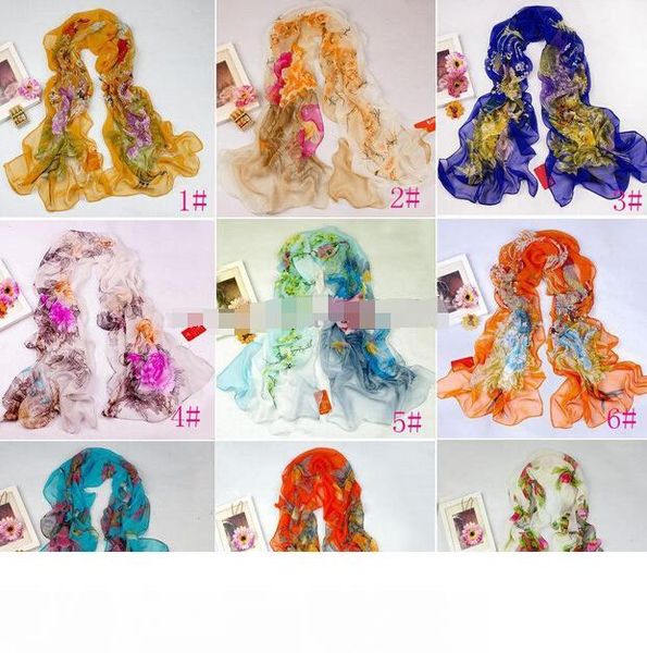 

fashion accessories 16 styles 160x50cm new women's fashion georgette long wrap shawl beach silk scarf scarves ing, Blue;gray