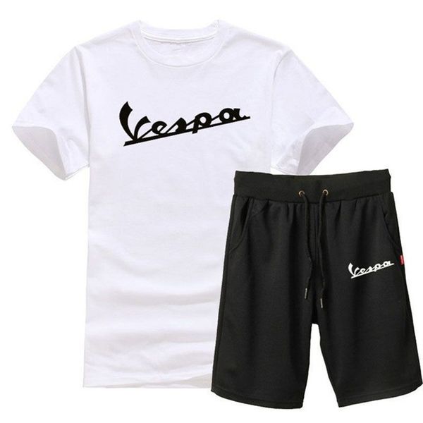 

Summer Set Men Causal Beach Suits Short Sleeve Shorts Vespa Sweatsuit+Pants Fashion Tracksuit Mens Sportsuits T Shirt+Shorts Size S-2XL