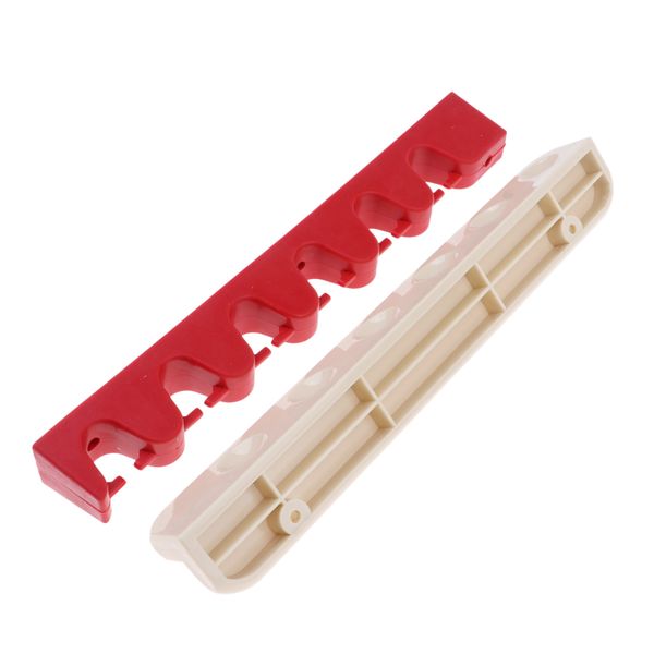 

wall mount 6-slot billiards snooker stick rack pool cue holder stand plastic rubber