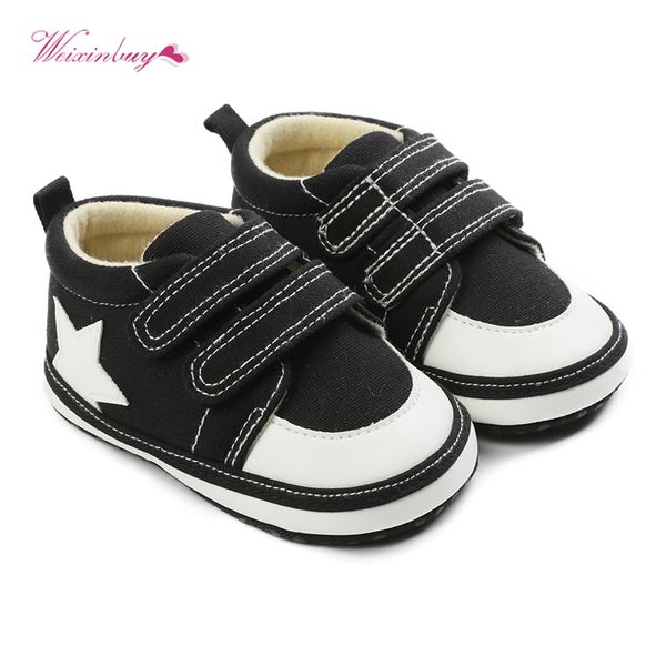 

weixinbuy младенческой малыш мальчик пятиконечная звезда повседневная малыш мягкая подошва детская кроватка обувь кроссовки новорожденный пе