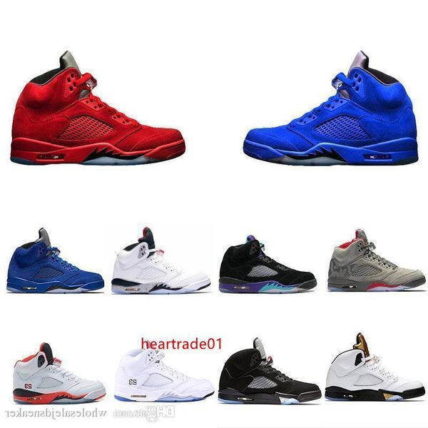 

new basketball shoes 5 5s v olympic metallic gold white cement man og black metallic red blue suede fire red sport sneakers