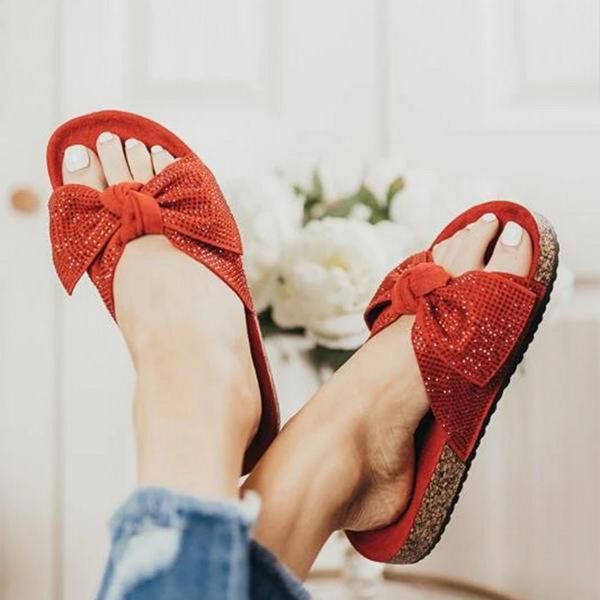 

slippers women slides summer bow summer sandals slipper indoor outdoor flip-flops beach female floral shoes dropshipping, Black