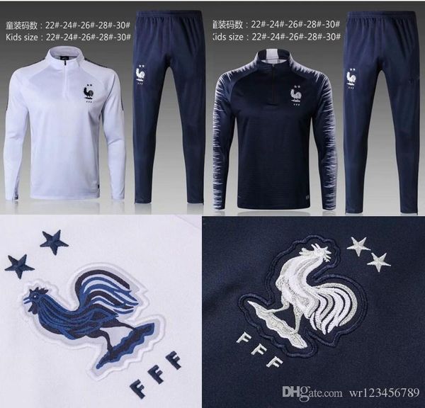 

дети дети 2018 2019 Французский 2star Тренировочный костюм équipe nationalale surêtement 18 19 Royal Bleu POG
