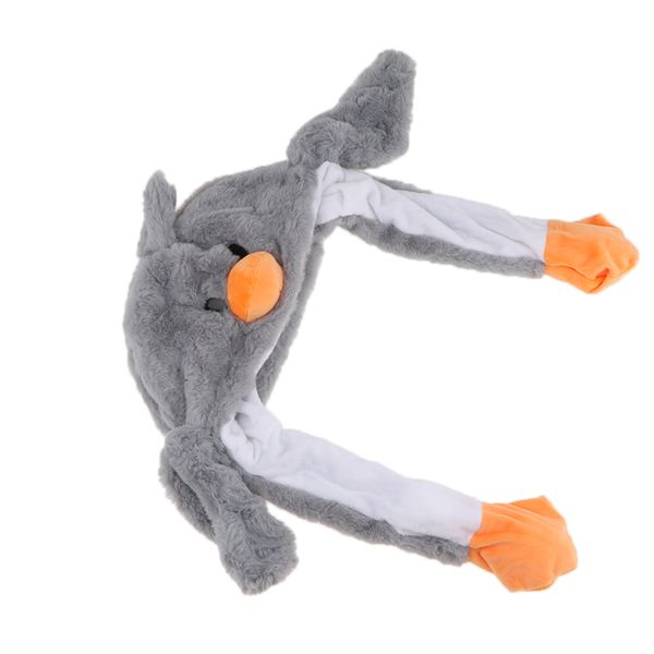 

cute plush duck hat stuffed animal toy children gift, ears movable