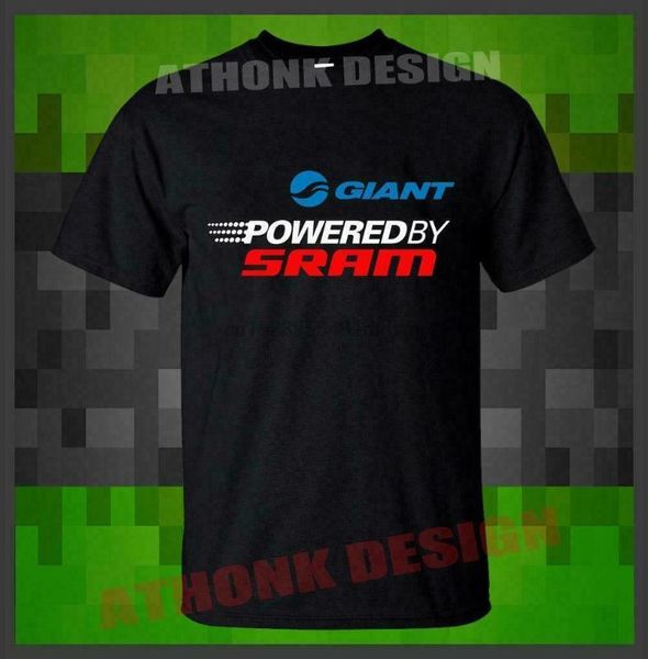 

new giant powered by sram t-shirt, White;black