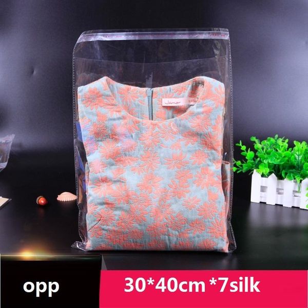 

30*40cm*7silk opp bag self-adhesive transparent packaging clothes jewelry packaging