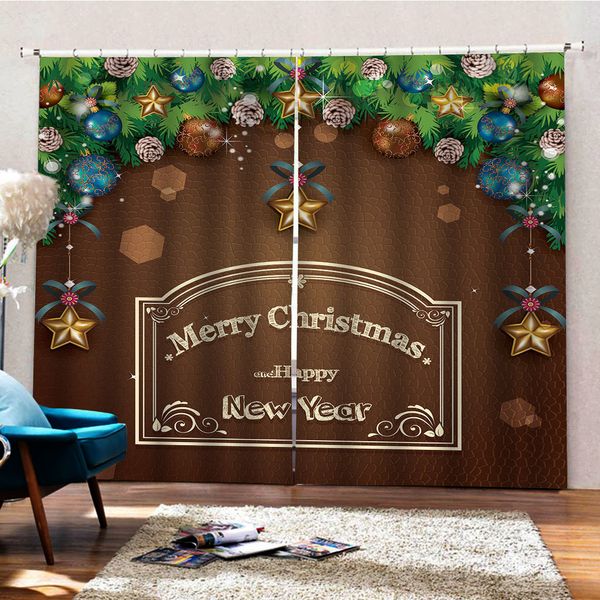 

christmas curtain living room bedroom drapes