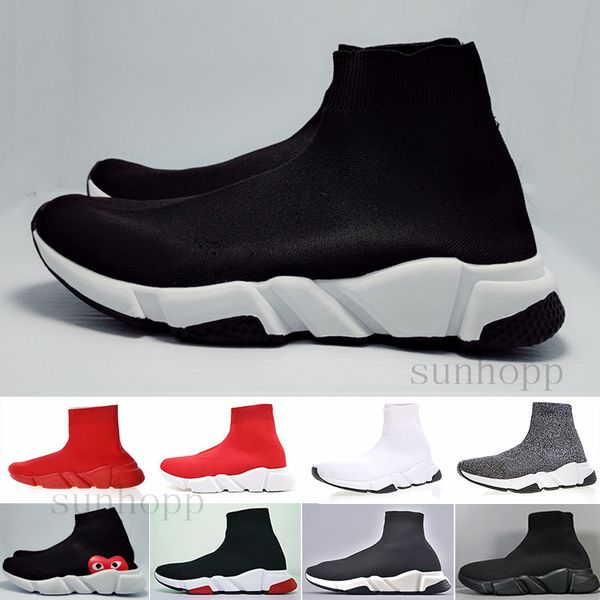 

sneakers speed trainer black red gypsophila triple black fashion flat sock boots casual shoes speed trainer runner with dust bag hy-9c, Black;brown