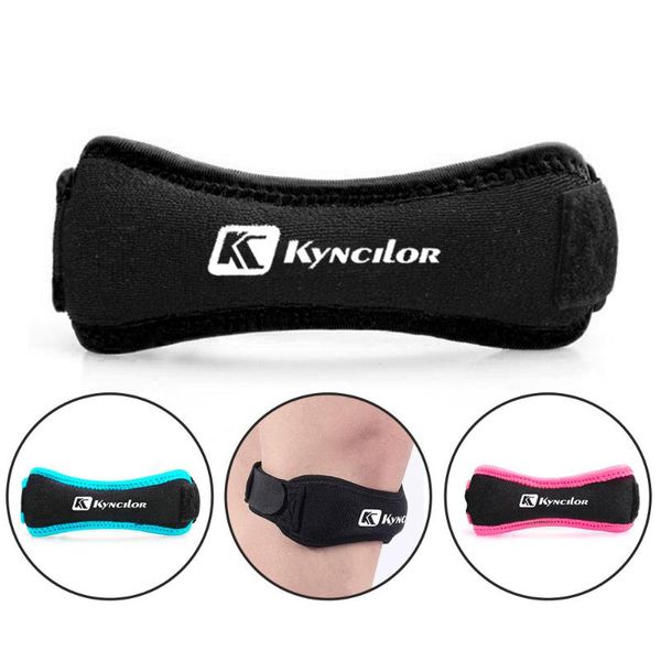 

2pcs universal adjustable sports gym patella tendon kneepads support wrap strap protector sport tool sport knee pads belt, Black;gray