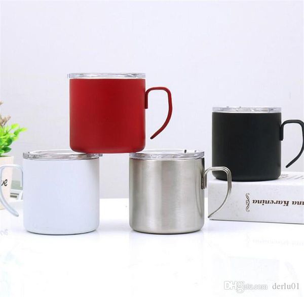 

11oz кофейная кружка из нержавеющей стали стакан 11oz кофейная чашка пивная кружка с крышкой двойная стена изолированная 350 мл для холодных