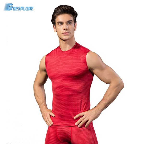 

goexplore gym tank men summer bodybuilding singlets fitness running sport undershirt sleeveless sportswear jerseys male, Black;blue