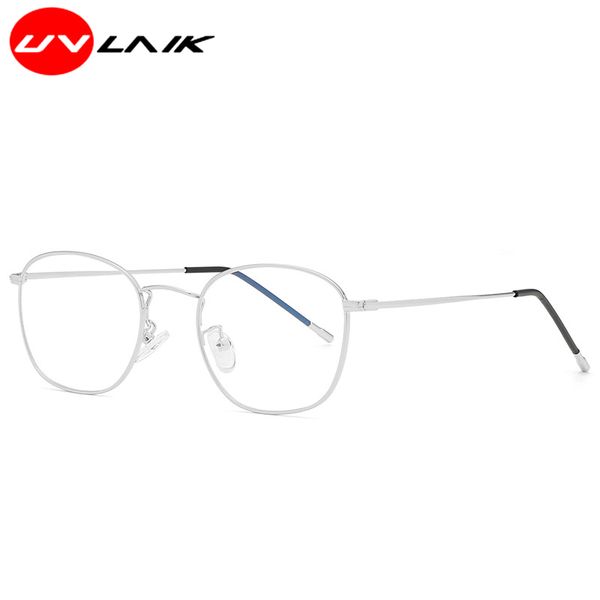 

wholesale-uvlaik classic optical anti-blue men women glasses texture alloy framedegre high-defini lens filter blue eyewear, Black